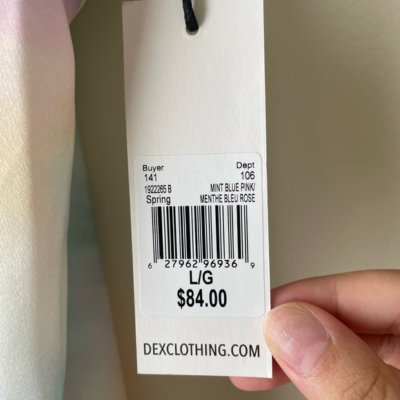 NWT Dex/Hudson’s Bay Tie-Dye Slip Dress Size L - Picture 3 of 3